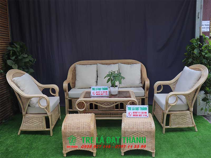 Bàn Ghế Mây Tre Phòng Khách - BGMPK011