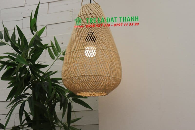 Đèn Giọt Nước Thả Mây Tre - DMT056