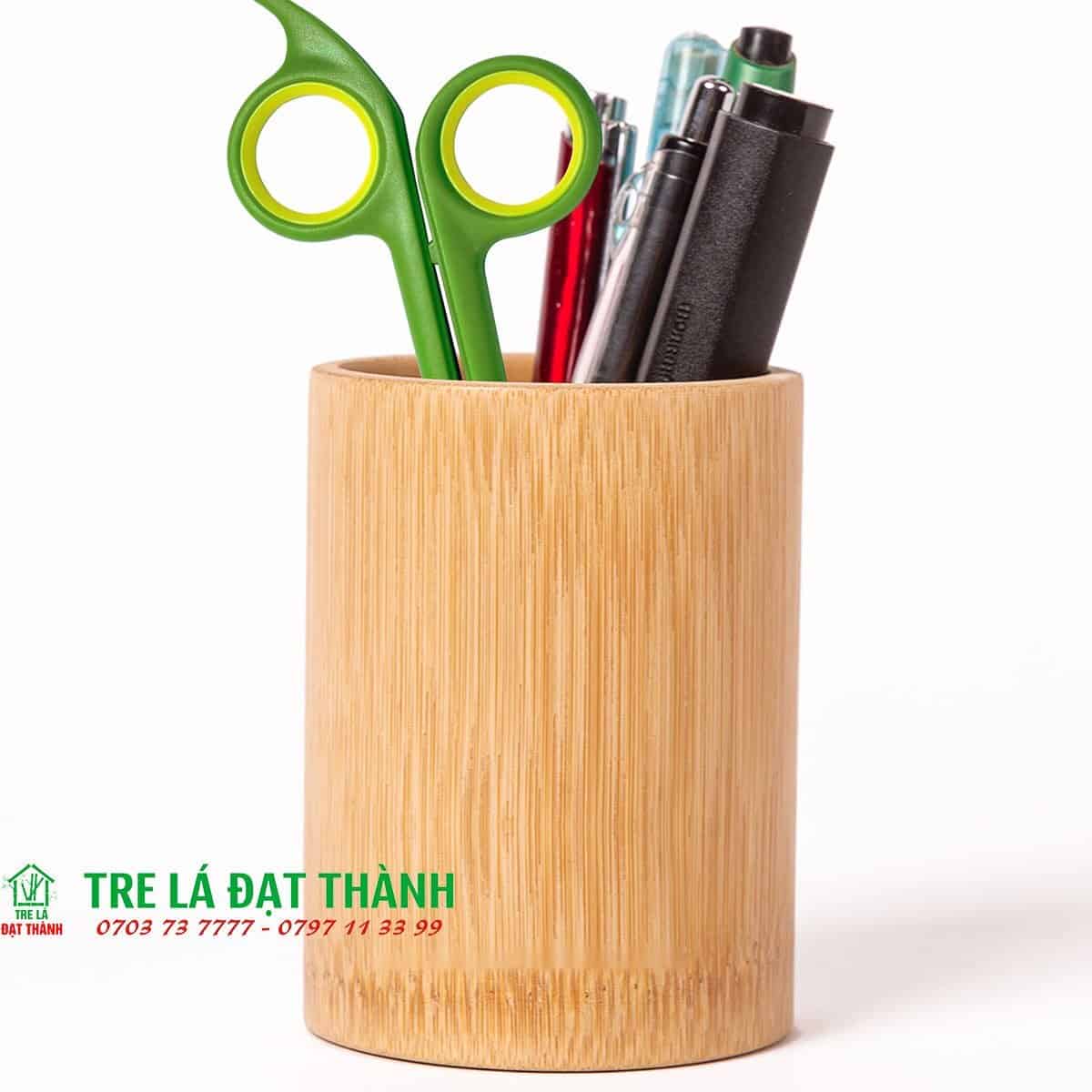 Ống Đựng Bút Bằng Tre